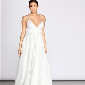 Windsor Glitter Lace Up Dress Size L